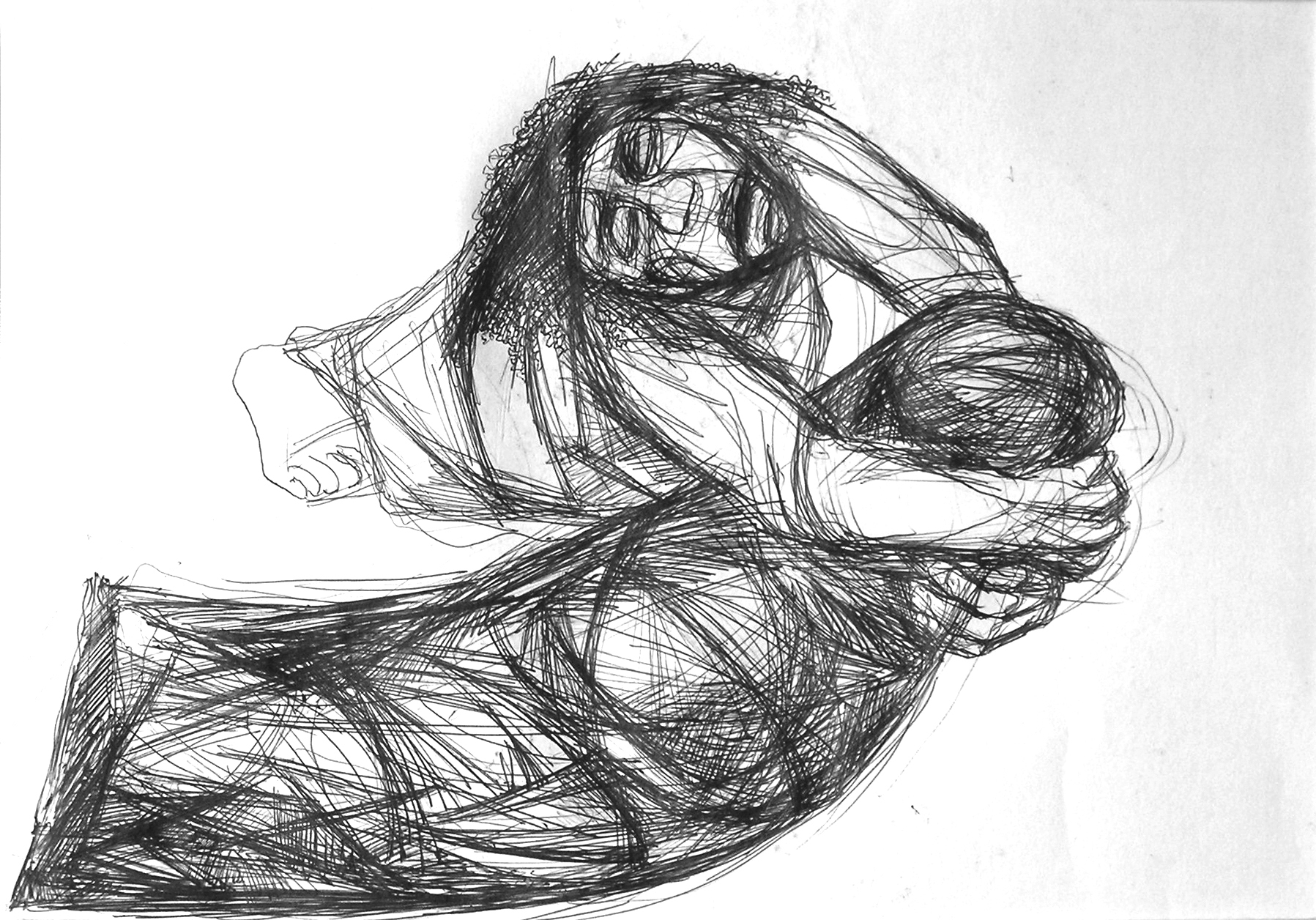 The Warrior Returns Home — pencil drawing by Alan Hynd